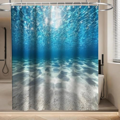 Modern Ocean Nautical Shower Curtain Summer Luxury Tropical Funky Nature
