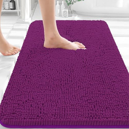 OLANLY Bathroom Rugs 30x20, Extra Soft Absorbent Chenille Bath Rugs