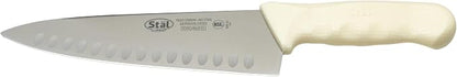 Winco 8" Commercial-Grade Chef's Knife with Hollow Handle, White