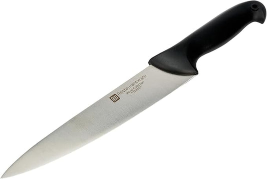 Restaurantware Sensei 10 Inch Chef Knife 1 With Colored Coded Pins Kitchen Knife - High-Carbon Stain-Resistant Black German Steel Meat Knife Ergonomic Handle