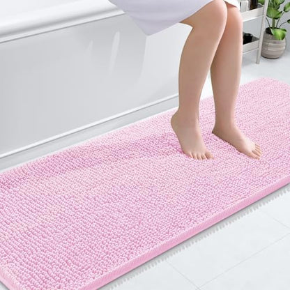 OLANLY Bathroom Runner Rugs 70x24, Extra Soft Absorbent Chenille Bath Rugs
