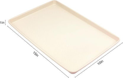 David Burke 17"/15" Cookie Sheets – Carbon Steel, PFTE & PFOA Free, Oven Safe, Non-Toxic, Perfect for Baking and Roasting – Cream (2-Pack)