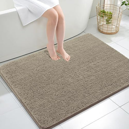 OLANLY Large Bathroom Rugs 40x32, Extra Soft Absorbent Chenille Bath Rugs