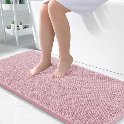 OLANLY Bathroom Runner Rugs 47x24, Extra Soft Absorbent Chenille Bath Rugs