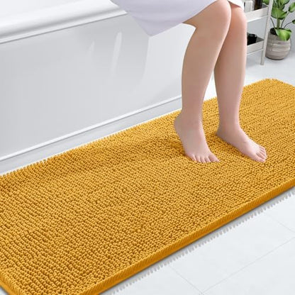 OLANLY Bathroom Runner Rugs 70x24, Extra Soft Absorbent Chenille Bath Rugs