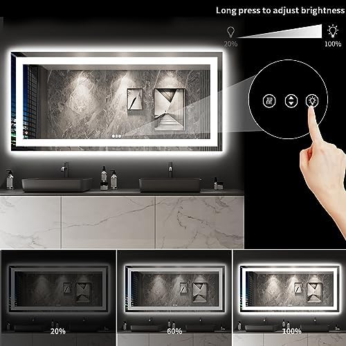 LOAAO 84"X40" LED Bathroom Mirror with Lights, UL Listed