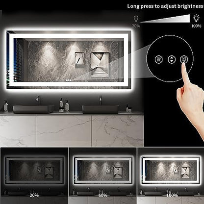 LOAAO 84"X40" LED Bathroom Mirror with Lights, UL Listed