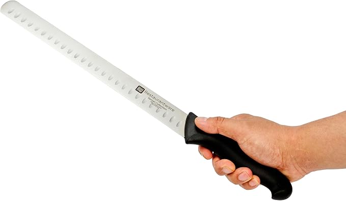 Restaurantware Sensei Back of the Haus - 11-inch Slicing Knife - Professional Chef's Kitchen Knife - Durable German Steel - Stain Resistant - With HACCP Coding For Food and Allergen Safety