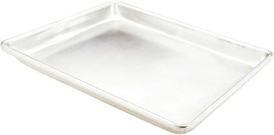 Restaurantware Met Lux 9 x 13 Inch Quarter Size Baking Sheet 1 Heavy-Duty Cookie Sheet - Evenly Bakes Treats Make Pastries or Cookies Aluminum Sheet Pan For Commercial or Home Use