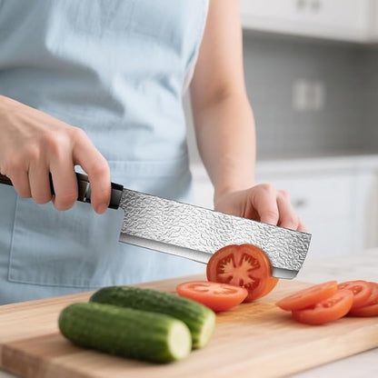 Chef Knife,12" Professional Kitchen Knife for Cooking,Made of Stainless Steel,Ultra Sharp for Cutting food,with Ergonomic Handle,for Home & Restaurant Brown