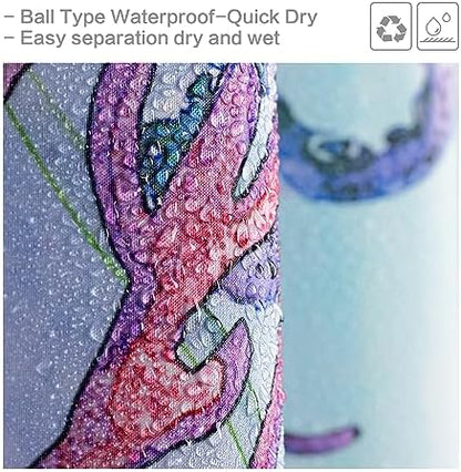 Ocean Shower Curtain, Kids Shower Curtain for Bathroom 72x72