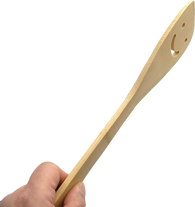 2 Pack Bamboo Smiley Face Kitchenware Cooking Utensil Set Stir-fry spatula, Eco-friendly Kitchen Tools (Various kinds)