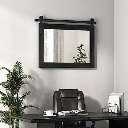COGOOD Farmhouse Bathroom Mirrors for Over Sink - 22 x 30 Black