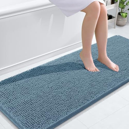 OLANLY Bathroom Runner Rugs 59x20, Extra Soft Absorbent Chenille Bath Rugs