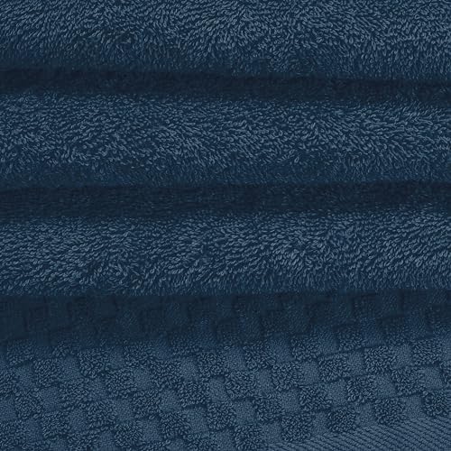 MyOwn Ultra Soft 2 Pack Oversized Bath Towel Set 28x55 inch, Cotton Large Bath Towels, Highly Absorbant Compact Quickdry & Lightweight Towel, Ideal for Gym Travel Camp Pool - Mineral Blue