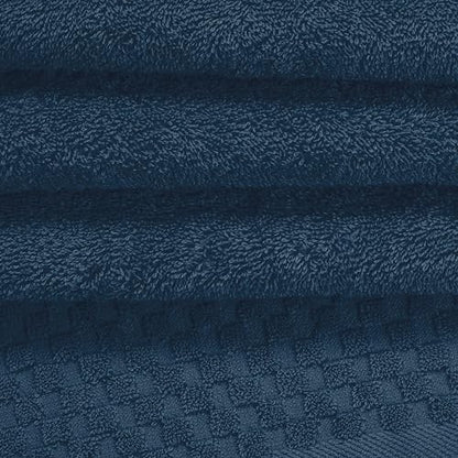 MyOwn Ultra Soft 2 Pack Oversized Bath Towel Set 28x55 inch, Cotton Large Bath Towels, Highly Absorbant Compact Quickdry & Lightweight Towel, Ideal for Gym Travel Camp Pool - Mineral Blue
