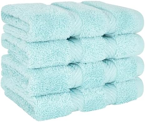 American Soft Linen 100% Cotton Luxury Turkish Towels, 4 PC Washcloth Set