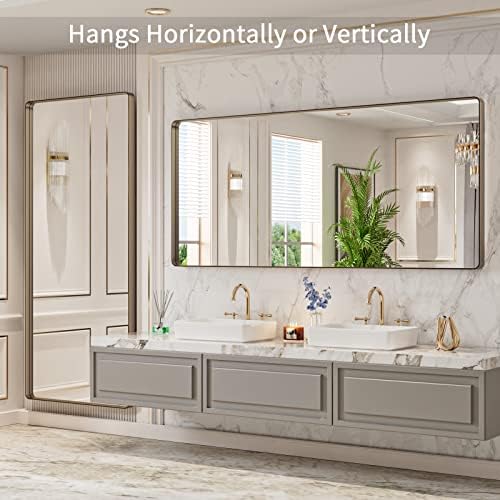 LOAAO 72"X32" Bronze Bathroom Mirror