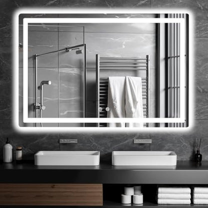 TRAHOME LED Bathroom Vanity Mirror with Lights, 30"x45" Lighted Wall Mirror