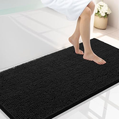 Smiry Bathroom Rugs 45X27, Luxury Chenille Extra Soft Absorbent Bath Mat