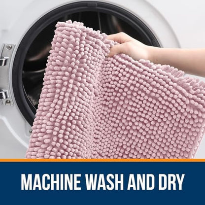OLANLY Bathroom Rugs 30x20, Extra Soft Absorbent Chenille Bath Rugs