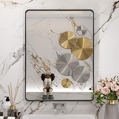 WEER Black Bathroom Vanity Mirror 24X32 Inch