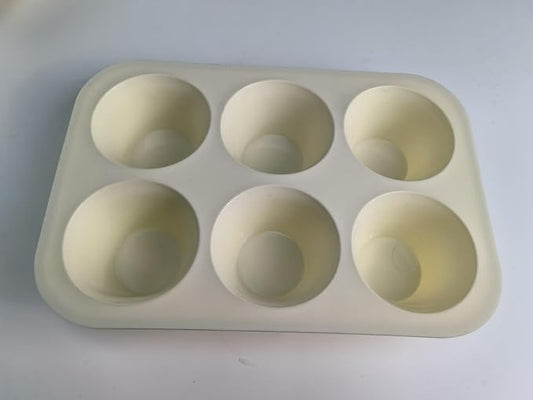 Jumbo Silicone Muffin Pans with Metal Reinforced Frame- 6 Cup,Large Non-Stick Texas Cupcake Pan for Baking,Perfect for Muffin,Big Cupcake,Set of 3