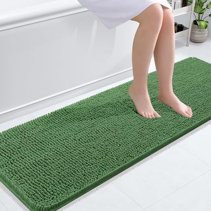 OLANLY Bathroom Runner Rugs 59x20, Extra Soft Absorbent Chenille Bath Rugs