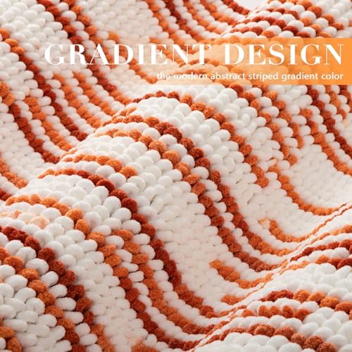 BSICPRO Bathroom Rugs Sets 2 Piece, Fall Bath Mat 20"x32"+16"x24", Orange