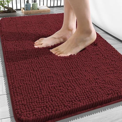 OLANLY Bathroom Rugs 34x21, Extra Soft Absorbent Chenille Bath Rugs