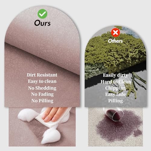 Bathroom Rugs and Mats Set 2 Piece Diatomaceous Earth Bath Mat,Blush Pink