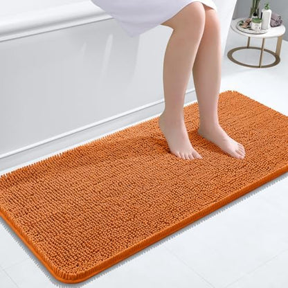 OLANLY Bathroom Runner Rugs 47x20, Extra Soft Absorbent Chenille Bath Rugs