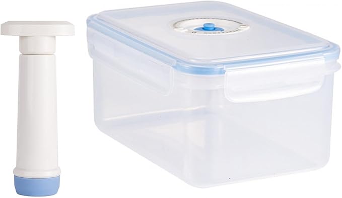 Vacuum Container Vacuum Seal Container Saver Food Sealed Container Fresh Keeping Box Food Storage Container for Dry Foods Fruits Salads, 2.2L