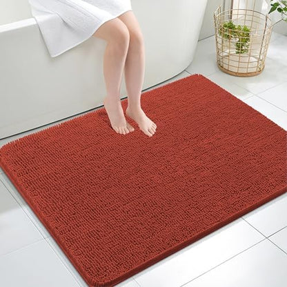 OLANLY Large Bathroom Rugs 40x32, Extra Soft Absorbent Chenille Bath Rugs