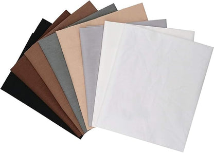 Fabric, 8 pcs/lot Fat Quarter Fabric Bundles Top Cotton 19.69" x 19.69" (50cm x 50cm) Quilting Cotton Craft, Pre-Cut Squares Sheets for Patchwork Sewing Quilting Crafting, Solid Color.