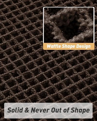Upgraded Waffle Bath Mat Runner Absorbent Non Slip Bathroom Mat, 2' x 4'