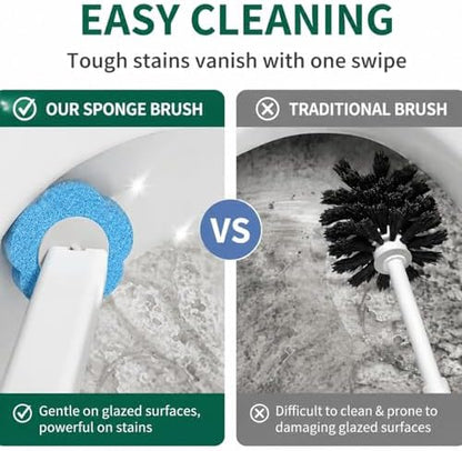 Disposable Toilet Brush with 48 Refills,Toilet Bowl Cleaner,Toilet Cleaning Supplies,Toilet Bowl Brush,Automatic lid-Opening and Closing Toilet Brush with Holder for Bathroom Deep Cleaning & Hygiene