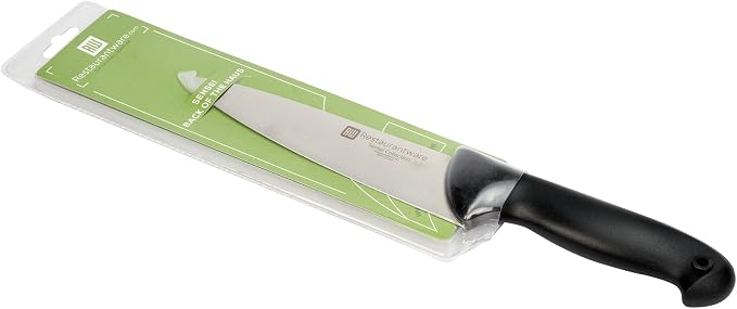 Restaurantware Sensei 8 Inch Chef Knife 1 With Colored Coded Pins Kitchen Knife - High-Carbon Stain-Resistant Black German Steel Meat Knife Ergonomic Handle