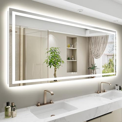 80x40 LED Bathroom Mirror with Lights, Lighted Vanity Mirror