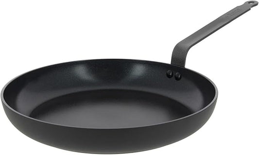 de Buyer CERANOA Ceramic Non-Stick Fry Pan - 12.5” Diameter, 8.7” Cooking Surface - Lyonnaise Design with French-Style Handle - Compatible with All Stovetops - Made in Europe