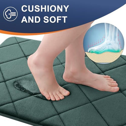 OLANLY Memory Foam Toilet Rugs U-Shaped 24x20, Ultra Soft and Absorbent