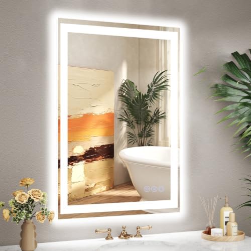 30x36 LED Bathroom Mirror, 6000LM, Separate Front and Back Lights