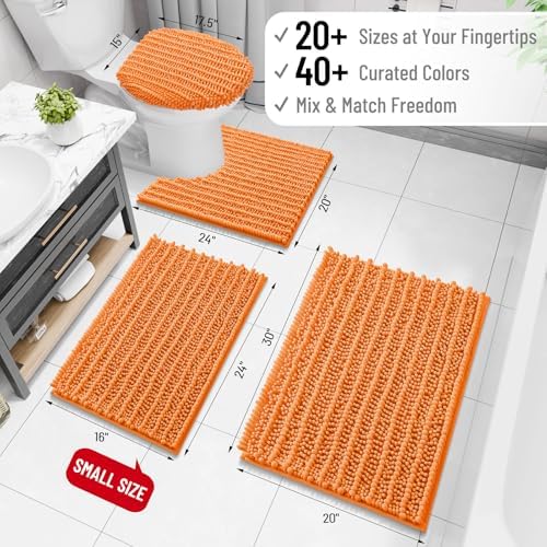 Arotive Bathroom Rugs Mat 34x21, Soft Absorbent Chenille Shaggy Bath Mat