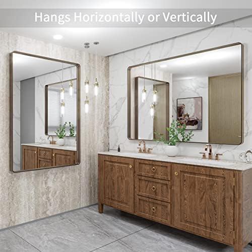 LOAAO 48"X36" Bronze Bathroom Mirror