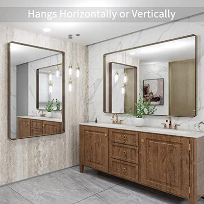 LOAAO 48"X36" Bronze Bathroom Mirror