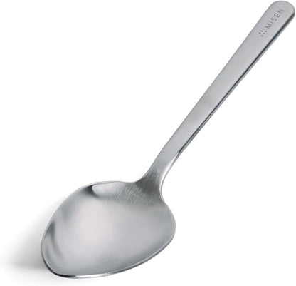 Misen Plating Chef Spoon – Stainless Steel Precision Cooking and Serving Spoon with Tapered Tip for Saucing Basting Drizzling Stirring Scooping and Restaurant Quality Plating at Home