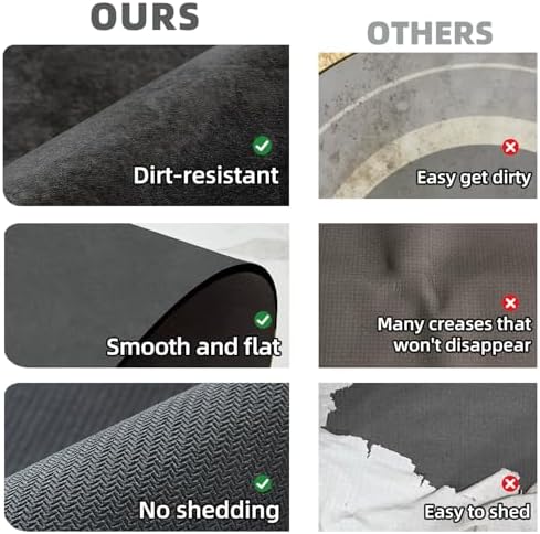 TYUU Thin Bath Mat, Bathroom Rugs Non Slip Washable, 24x48 Black