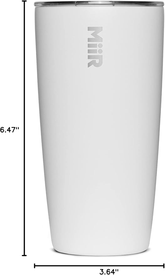 MiiR Tumbler, 16oz | Insulated Stainless Steel with Press Fit Slide Lid – Splash Proof Design, Holds Hot & Cold Beverages, Cup Holder Compatible
