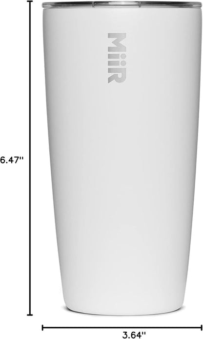 MiiR Tumbler, 16oz | Insulated Stainless Steel with Press Fit Slide Lid – Splash Proof Design, Holds Hot & Cold Beverages, Cup Holder Compatible