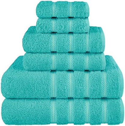 American Soft Linen 100% Cotton Luxury Turkish Towels, 6 Piece Towel Set